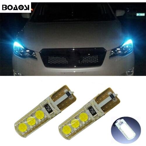 BOAOSI 2x W5W LED Silicone Error Free Eyebrow Eyelid Light Bulb For Subaru impreza legacy xv forester Outback Tribeca Fiat