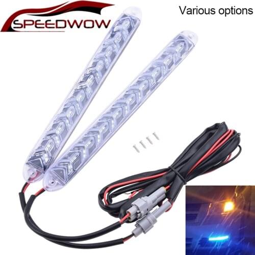 SPEEDWOW Headlight LED Running Lights For Car Sequential Turn Signal Warning Steering Fog Day Lamp Running Lights 2PCS Car Lamp