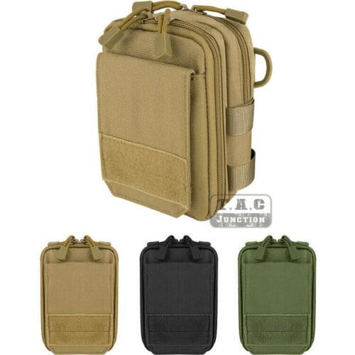 Tactical EDC Pouch Utility Pouch MOLLE Waist Bag Crossbody Bag Tool Bag Organizer Phone Pocket & Patch Panel