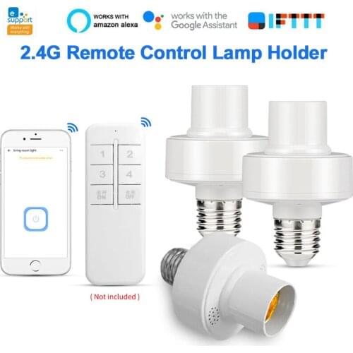 BASIC-2.4G Smart Home RM 2.4G Smart Light Socket E27 Lamp Holder Bluetooth-Protocol Support eWeLink APP Alexa Google Home