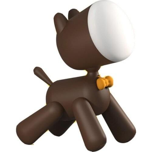 USB Rechargeable Rotatable Puppy Shape LED Table Lamp Baby Sleep Night Light Home Reading Lamp Cute Bedroom Bedside Decoration