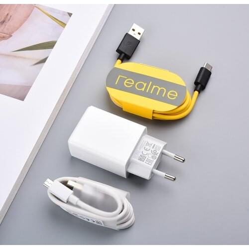 Realme 10W Fast Charger 5V2A EU Plug USB Power Adapter 100cm Micro USB/Type C Cable For Realme X X2 Pro X3 C3 C11 3i V3 V5 Q2i Q