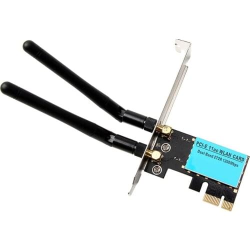 WiFi Card AC1200M Dual Band Wireless PCI-E Express Network Card for Desktop/PC Gaming