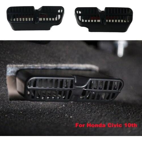 2Pcs For Honda Civic 10th Gen 2016 2017 2018 Under Seat Floor Rear A/C Heater Air outlet Air conditioning vent Protective Cover