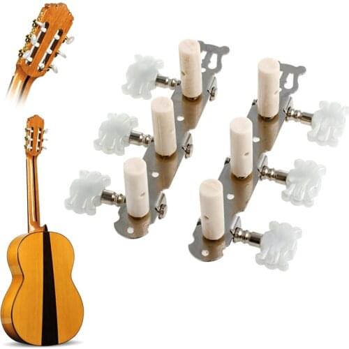 1 Pair Guitar Tuning Pegs Machine Tuners White Machine Head for Classic Guitar