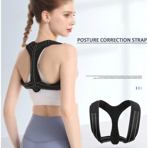 2020 New Back Support Adjustable Posture Corrector Belt Corset Orthopedic Brace Home Office Upper Shoulder Belt F