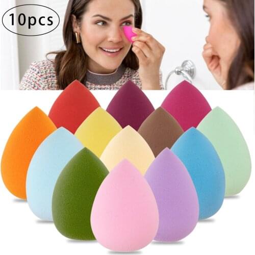 3/5/10pcs Makeup Sponge Profession Facial Cosmetics Foundation Powder Makeup Sponge Soft Makeup Water-drop Shape Cosmetic Puff