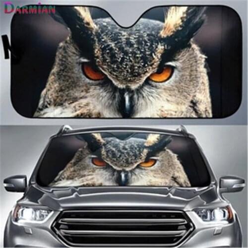 3D Owl Printing Car Windshield Sun Shade Interior Protector Auto/Vehicle Windows Sunshade Windshield SUV UV and Sun Protection