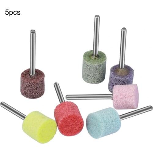 5Pcs 3mm Round Shank Grinding Head Cylindrical High Efficiency Professional Cylinder Grinding Bits for Woodworking Abrasive Tool