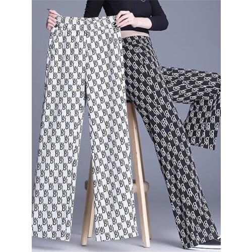 Summer Autumn Women Harajuku Letter Flare Leg Loose Pants Korea Wide Leg Streetwear Y2K Cool Pants Trousers