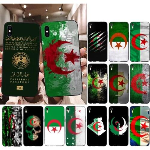FHNBLJ Algerian Algeria Flag Passport Phone Case for iPhone 11 12 pro XS MAX 8 7 6 6S Plus X 5S SE 2020 XR cover