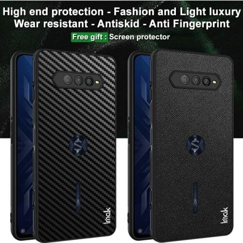 For Xiaomi Black Shark 4 /4 Pro imak Phone Case Luxury Shockproof Classic Soft TPU Rubber Case Cover