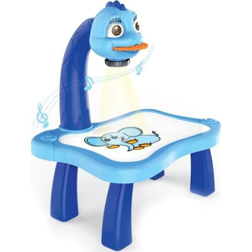 Kids Children Educational Early Learning Musical Projector Projection Painting Drawing Table Desk Toy Paint Tools DU55