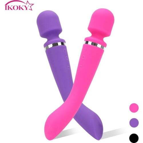 Dildo Vibrator Vaginal Massager Magic Wand G-Spot Clitoral Stimulator 20 Speeds Dual Motors Sex Toys for Women Adults