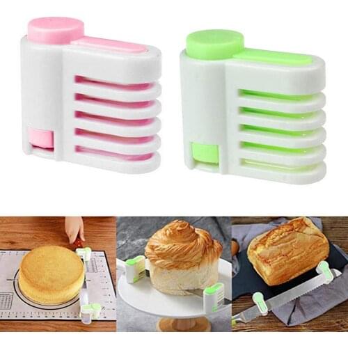 DIY 5-Layer Bread Cake Slicer Cutting Fixator Toast Leveler Cutter Kitchen Tool Accessories Gadget Labor-saving Food Processor