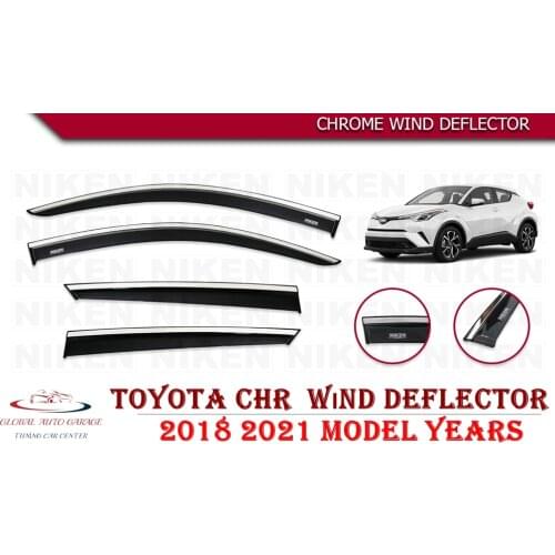 For TOYOTA CHR Chrome Rain Wind Deflector 2018-2020 Sunshade Curtains Car Windshield Auto Accessory Universal Body kit
