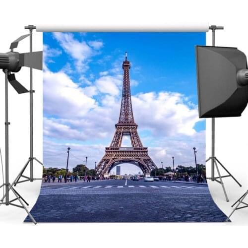 Mehofoto Background for Photography Eiffel Tower Scenic Photo Booth Backdrop Shoot Studio Street Props MR-2131