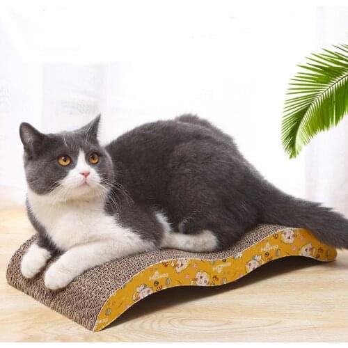 Cat Scratcher Board Claw Grinder Toys Wear-resistant Corrugated Paper Cat Nail Scratcher Pet Products