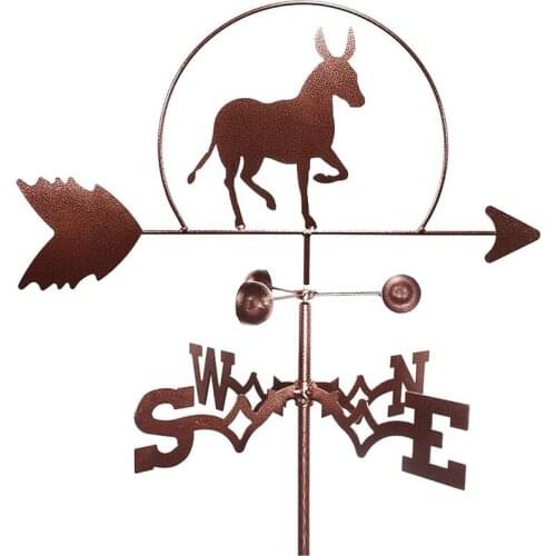 Metal Animal Weather Vane Weathervane Measuring Tool Wind Direction Indicator Garden Stake Garden Decor Outdoor Jardin Exterior