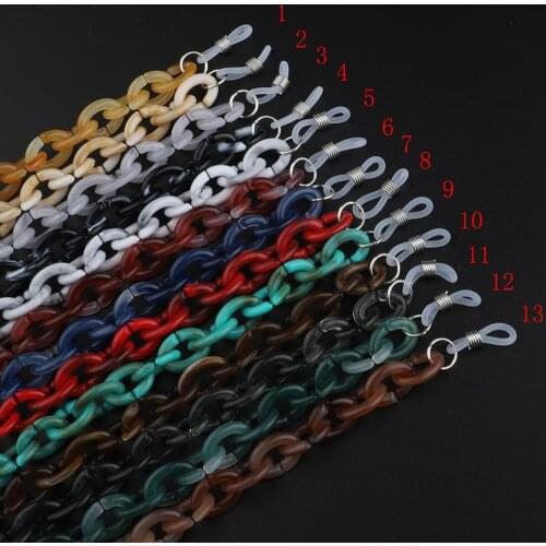 Fashion Oval Link Acrylic Sunglasses Chain Marble Texture Eyeglass Holder Hanging Neck Chain Eyeglasses chain Retaine