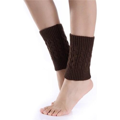 Fashion Ladies Warm Socks Woolen Thicker Soild Color Winter Warm Crochet Knitted Boot Socks Ladies Leggings Toppers Leg Warmers