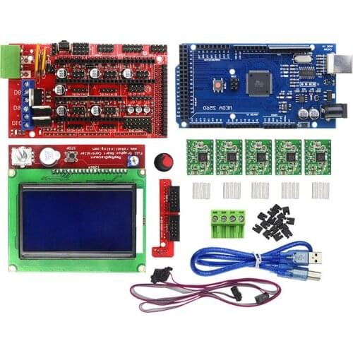 3D Printer Kits LCD 12864 Ramps 1.4 Mega2560 A4988 Driver QJY99