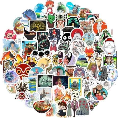 10/30/50pcs/pack Japanese anime Miyazaki Hayao Spirited Away Stickers For Refrigerator Car Helmet Gift Bicycle Guitar Notebook