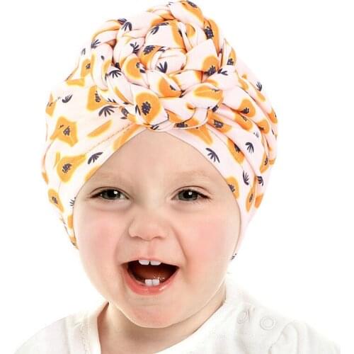 New Fashion Lovely Childrens Headband Hat Baby Hat Flower Head Scarf Girls Hat Indian Turban For Baby