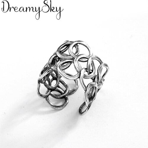New Arrivals Vintage Large Circle Rings For Women Large Adjustable Size Finger Ring Fashion Charm Jewelry Valentines Day Gift