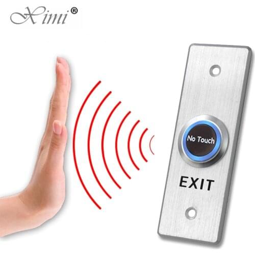 Aluminum alloy Access Control Exit Button Release Exit Switch No Touch Infrared Exit Button Door Sensor Switch