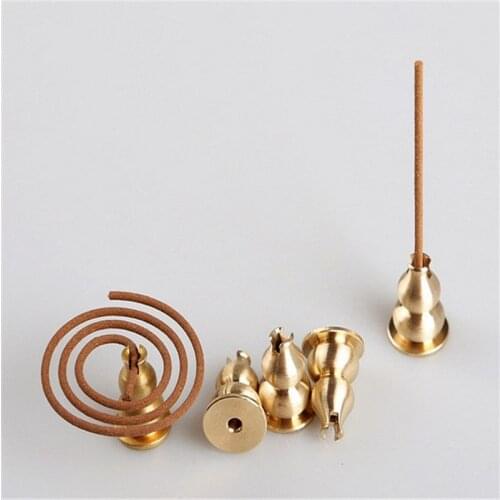 1Pcs Portable Incense Burner Censer High Incense Plug Alloy Copper Incense Holder Can Be Fixed Incense Sticks Coil