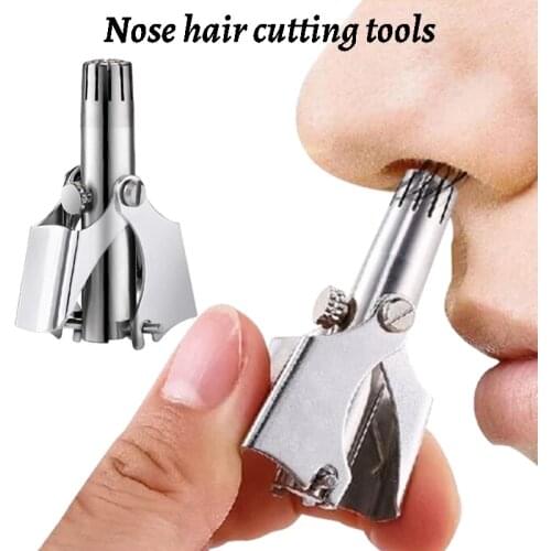 Portable Stainless Steel Nose Hair Trimmer Manual Trimmer Is Suitable for Nose Hair Razor Washable Nose Hair Trimmer