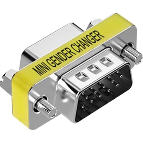 VGA Connector 15pin Double Female to Male Adapter Plug Changer Adapter for VGA Extension Cable Cord