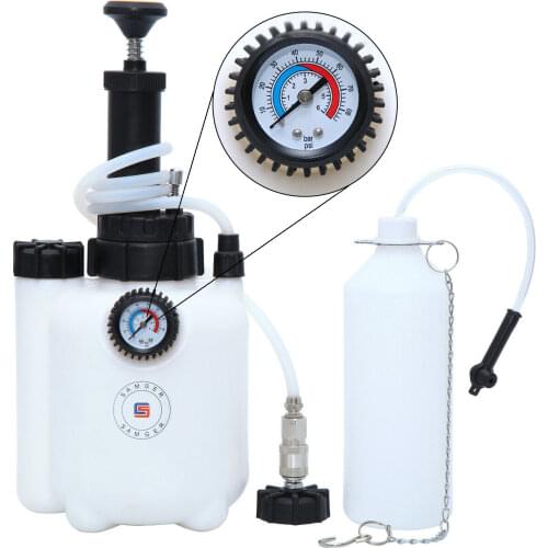 Samger Car Brake Bleeder Bleeding Fluid Change Kit With Guage Auto Vehicle 3 L Air Pneumatic Garage Vacuum Tool Set 40-58 PSI
