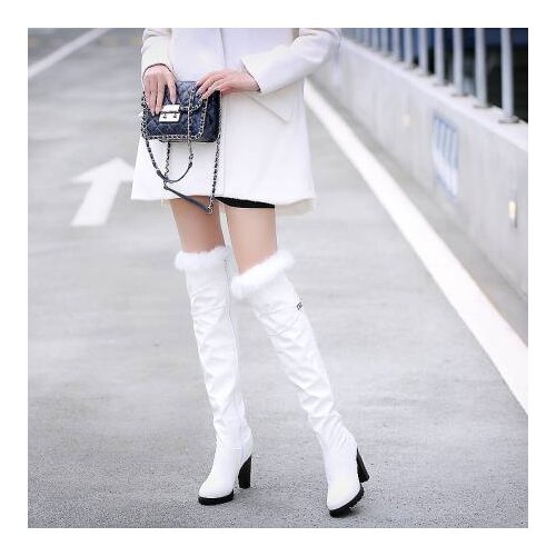 2016 Winter New High Heel Boots Leisure Elegant Heels Sexy Women Shoes warm snow Boots Round Toe Thin Heel Leather Boots T703-6