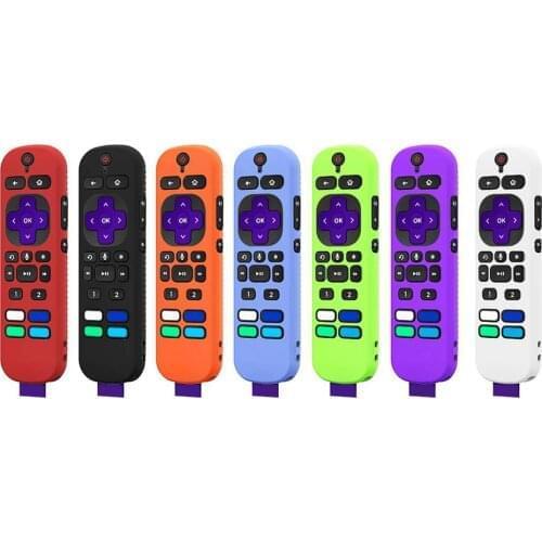 Remote Silicone Case For 2021 RokuVoice TV Stick 4K TV Stick Protective Cover Skin Remote Control Protection Silicone Cover