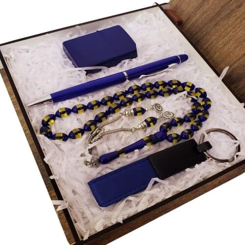 Male special 4lü Amber Prayer Beads Pen lighter And Keychain Set