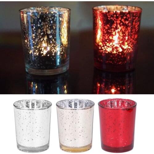 Glass Votive Candle Holder, Table Centerpiece Tealight Decoration for Elegant Dinner, Party, Wedding, Holiday