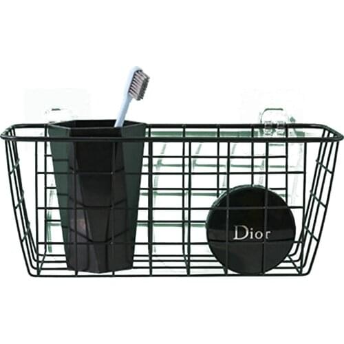 Kitchen Bathroom Storage Rack Shelves Iron Rectangular Hanging Basket Storage Basket Rack Storage Box