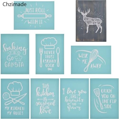 Lychee Life Kitchen Tools Silk Screen Printing Stencil For Polymer Clay T-Shirts Ceramic Tile Glass Fabric Diy Accessories