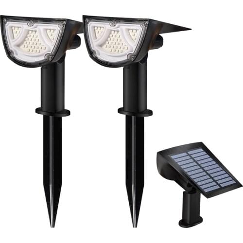 Solar Outdoor Spotlight 43LED RGB Changing Lawn Lamp Landscape Pathway Decoration LED Lights 2-way Waterproof Garden Lighting