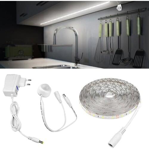 Smart ON/OFF Flexible 12V LED Strip light Waterproof Wireless Motion Sensor Night lamp for Home Bedroom Backlight Decor Lighting