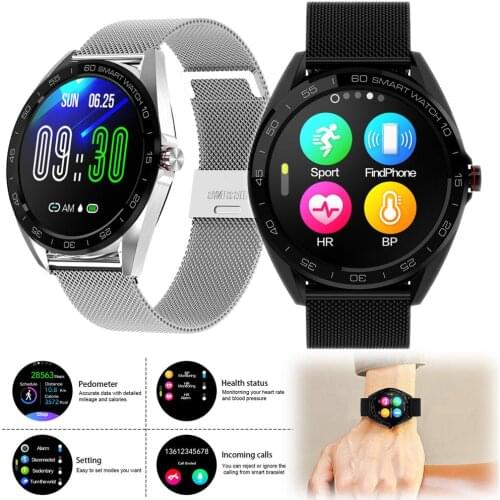 Stainless Steel Smart Watch Bluetooth Smartwatch Heart Rate Monitor Wristwatch for Men Women Samsung S9 S8 A9 A8 iPhone X 8Plus