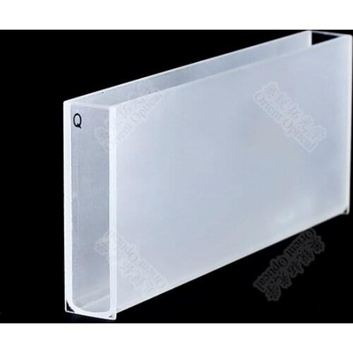 100mm quartz cuvette 10cm / two-way light / high temperature and acid resistance / 35ml