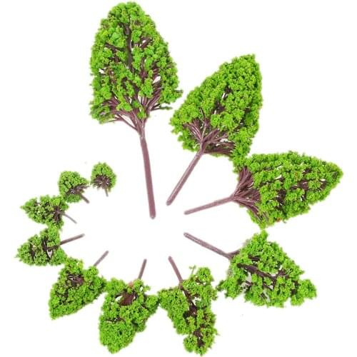 12PCS Plastic Model Trees Architectural Models for Railroad Layout Garden Landscape Scenery Style 2