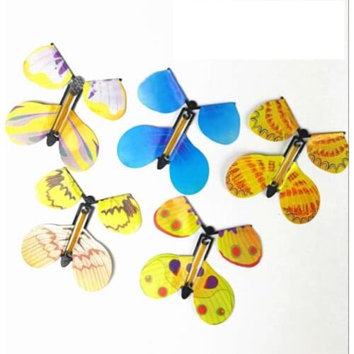2pcs Magic Butterfly Flying Butterfly Hand Transformation Fly Butterfly Props Funny Surprise Prank Joke Mystical Trick Toys 2