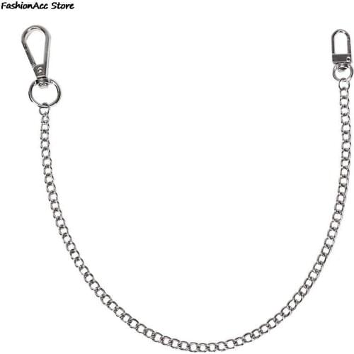 38cm Punk HipHop New Long Metal Wallet Belt Key Chain Rock Trousers Keychain Hipster Jean Keychains Key Chains Jewelry