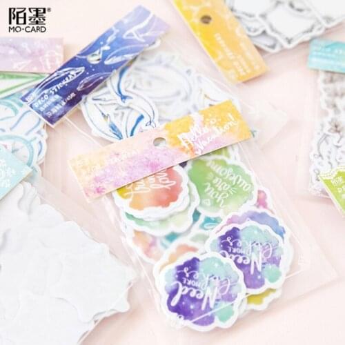 45pcs PET transparent creative hand account album DIY decorative hand account stickers DIY Lovely Gifts for Kids