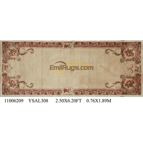 Antique Savonnerie Carpet Hand Knotted Carpet Runner For Home Decoration Geometric Art Decor Wool Knitting Carpets