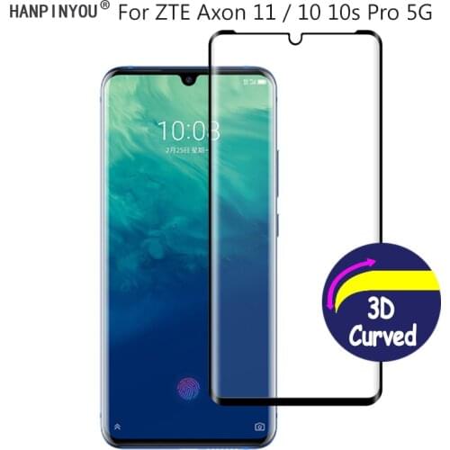 For ZTE Axon 11 10 10s Pro 5G 6.47" 9H Hardness 3D Full Cover Slim Toughened Curved Tempered Glass Film Screen Protector Guard
